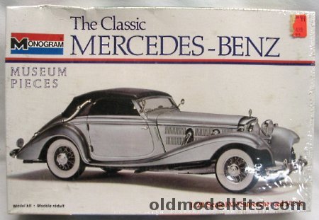 Monogram 1/24 Mercedes-Benz 1939 Supercharged 540-K - White Box Issue, 8202 plastic model kit